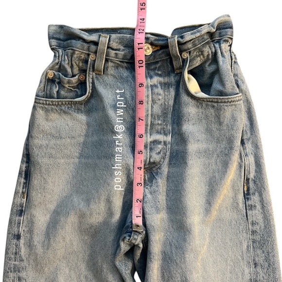 Citizens of Humanity COH Gwendoline Scrunch High Rise Wide Straight Leg Jeans 23 - Picture 10 of 16